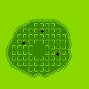 In-game map of a green in Golf: Japan Course