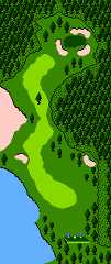 In-game map of a hole in Golf: Japan Course
