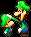 Luigi patting Baby Luigi from Mario & Luigi: Partners in Time