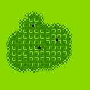 In-game map of a green in Golf: Japan Course