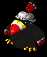 Battle idle animation of Dodo from Super Mario RPG: Legend of the Seven Stars