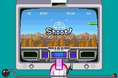 The microgame LazerBlazer from WarioWare, Inc.: Mega Microgame$!