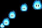 Sprites of a full-length Firesnake from Yoshi's Safari