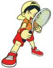 Artwork of Alex from Mario Tennis.