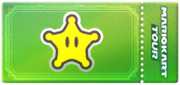 A Star ticket from Mario Kart Tour