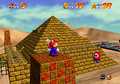 Wing Mario standing on one of the four pillars