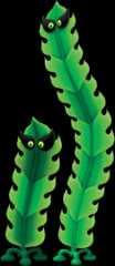 Artwork of the Komboo enemies from Super Mario Odyssey. According to The Art of Super Mario Odyssey, the short one is 4-meters tall. The long one is 8-meters.