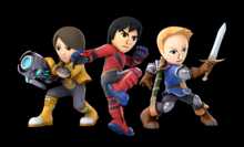 The Mii Fighters in Super Smash Bros. Ultimate.