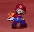 Mario Burned in Mario & Luigi: Brothership