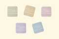 Multicolored hand towels