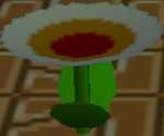 A Fire Flower in Animal Crossing.