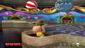 The Clown-a-Round throwing his ball at Wario