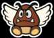 The Paragoomba sprite from Paper Mario: Color Splash.