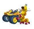 Wiggler's kart, equipped with the Monster tires
