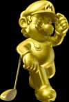 Gold Mario from Mario Golf: World Tour.