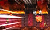 Screenshot of Roy Koopa under the effect of Fury in Mario & Luigi: Superstar Saga + Bowser's Minions