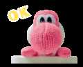 Pink Yoshi saying OK.