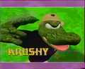 Krushy in a Donkey Kong Planet bumper