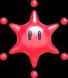 Artwork of the red Big Paint Star from Paper Mario: Color Splash