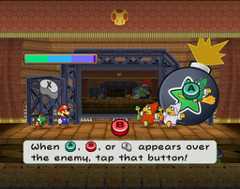 Mario using Clock Out in Paper Mario: The Thousand-Year Door