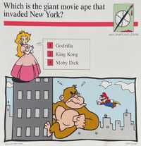 A card from Mario Quiz Cards featuring King Kong