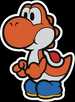 An Orange Yoshi in Paper Mario: Color Splash.