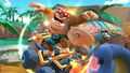 Funky Kong gliding with the Banana Wingtip