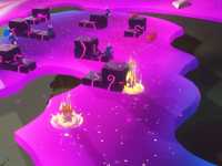 Mario and Rabbid Peach receiving the Turbocharge ability from Starburst in Mario + Rabbids Sparks of Hope