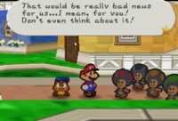 The Koopa Bros. disguised as Toads in Paper Mario