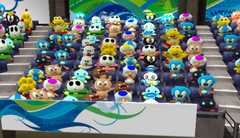 A screenshot of the audience of Mario & Sonic at the Olympic Winter Games