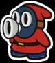 Red Snifit sprite from Paper Mario: Color Splash