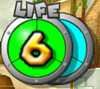 Mario's life meter after he has collected a Life Mushroom