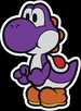 A Purple Yoshi in Paper Mario: Color Splash.