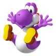 Artwork of a Purple Yoshi in Super Mario Run.