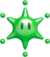 Artwork of the green Big Paint Star from Paper Mario: Color Splash