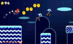 Screenshot of World Flower-Warp Cannon from New Super Mario Bros. 2