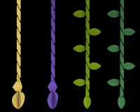 Various Ropes and ivy vines in Paper Mario: Color Splash.