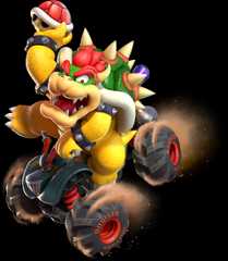 Artwork of Bowser in Mario Kart World