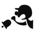 The Game & Watch series emblem, from Super Smash Bros. for Nintendo 3DS / Wii U.