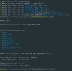 Install Next.js with command line