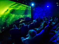 Audience watching diver underwater - Dive the Mary Rose 4D cinema