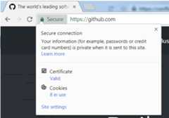 Click Chrome secure tab in address bar Click Chrome secure tab in address bar