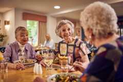 ladies enjoying lunch in the bistro