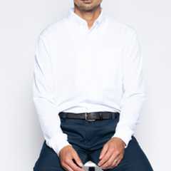 長袖リブコンビシャツ