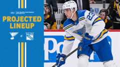 Projected Lineup: Nov. 24 at NY Rangers