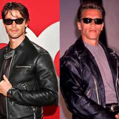 Patrick Schwarzenegger’s Look Nodded to His Terminator Dad Arnold at GQ’s Men of the Year Party