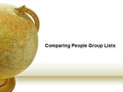 Comparing Global People Group Lists
