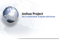 Joshua Projekt Überblick