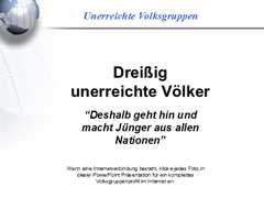 30 Unerreichte Volksgruppen