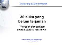 30 Suku Yang Belum Terjamah